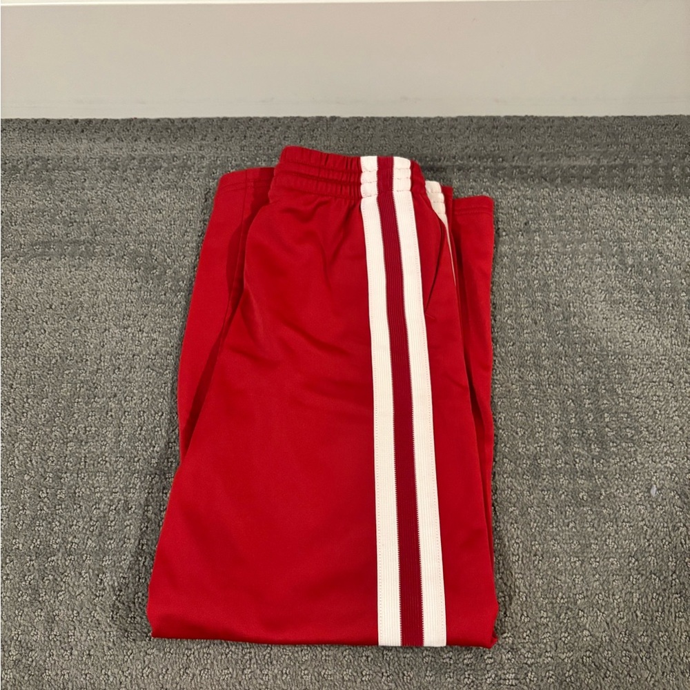 Old Navy Red Sweatpants with White Side Stripes
